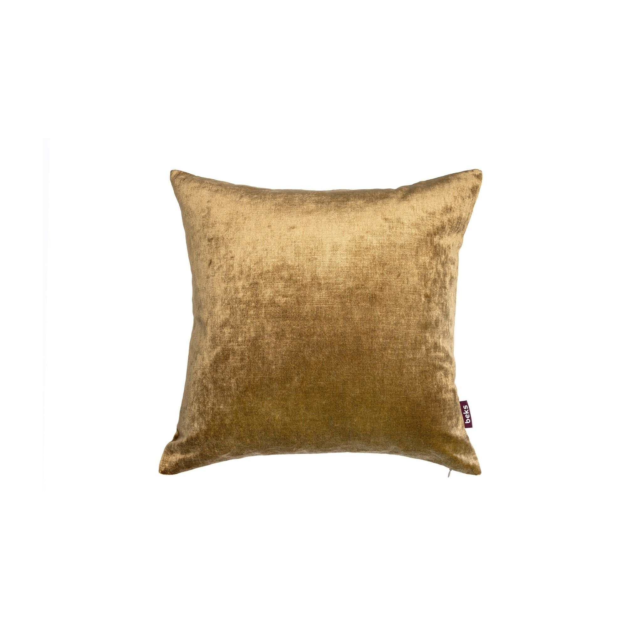 Vierkant goud velours sierkussen Charlie 45x45 cm in warme goud-gele tint, Studio Beks