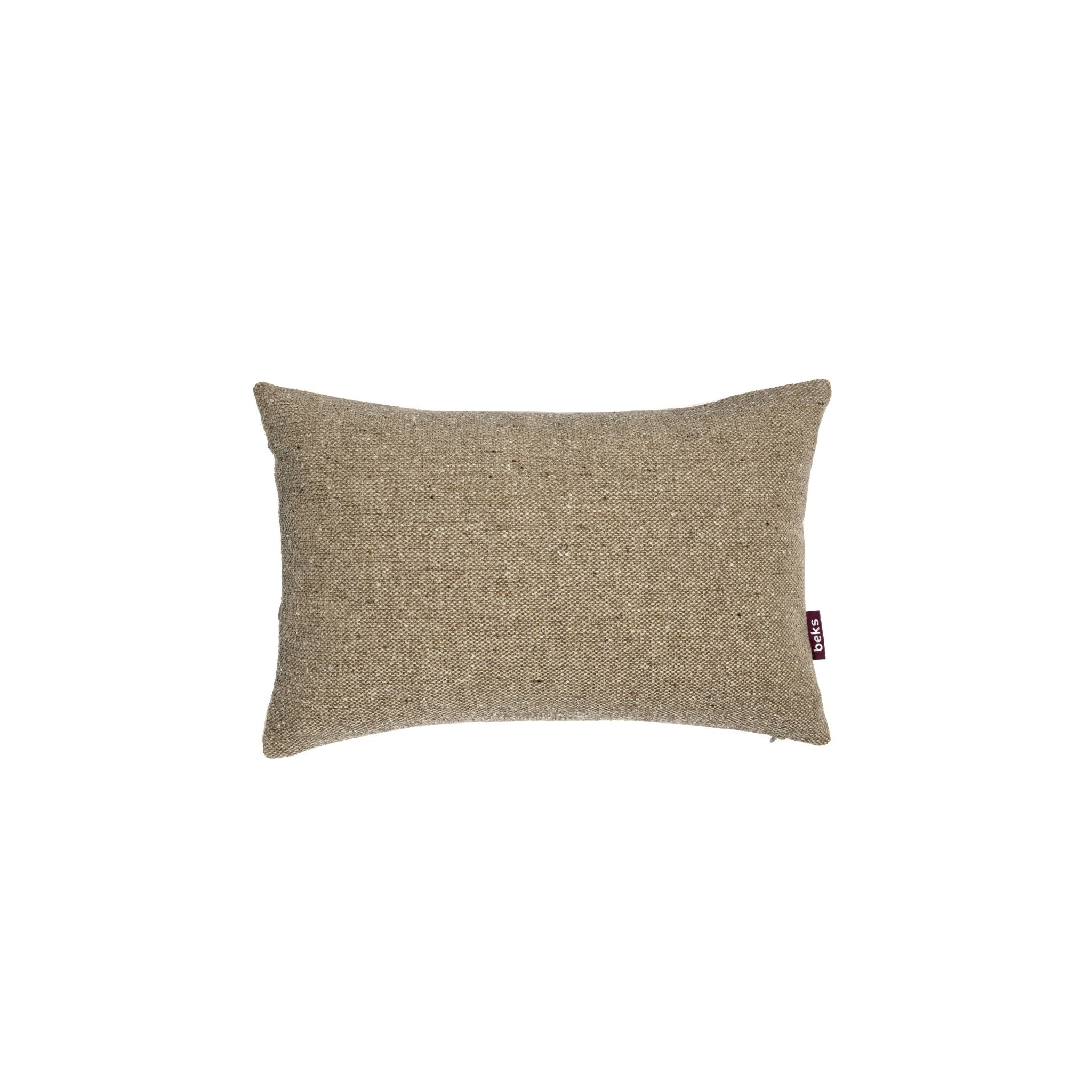 Studio Beks - Taupe, bruin, langwerpig sierkussen Noud