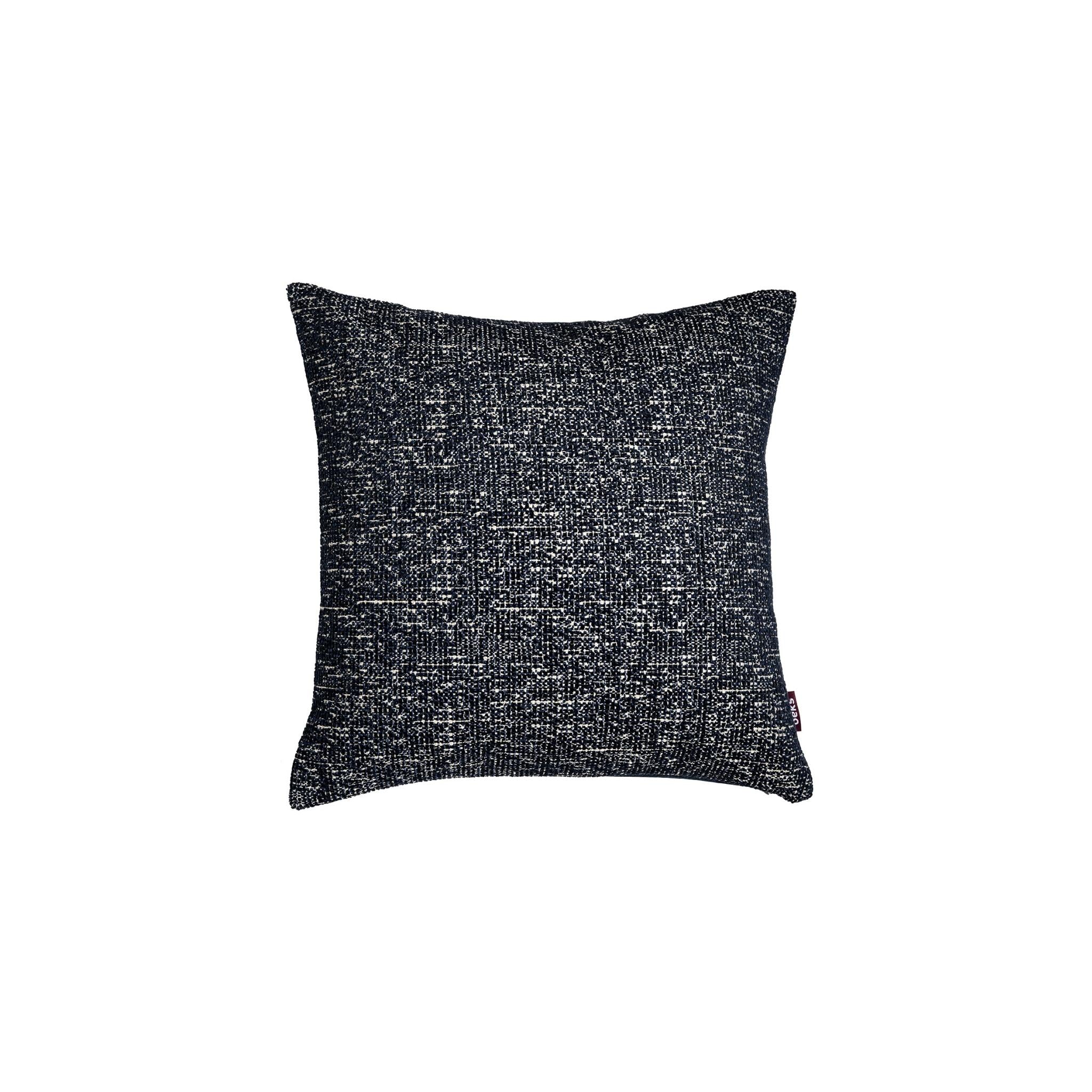 Vierkant blauw sierkussen Ted 50x50 cm van grove tweedachtige bouclé, Studio Beks