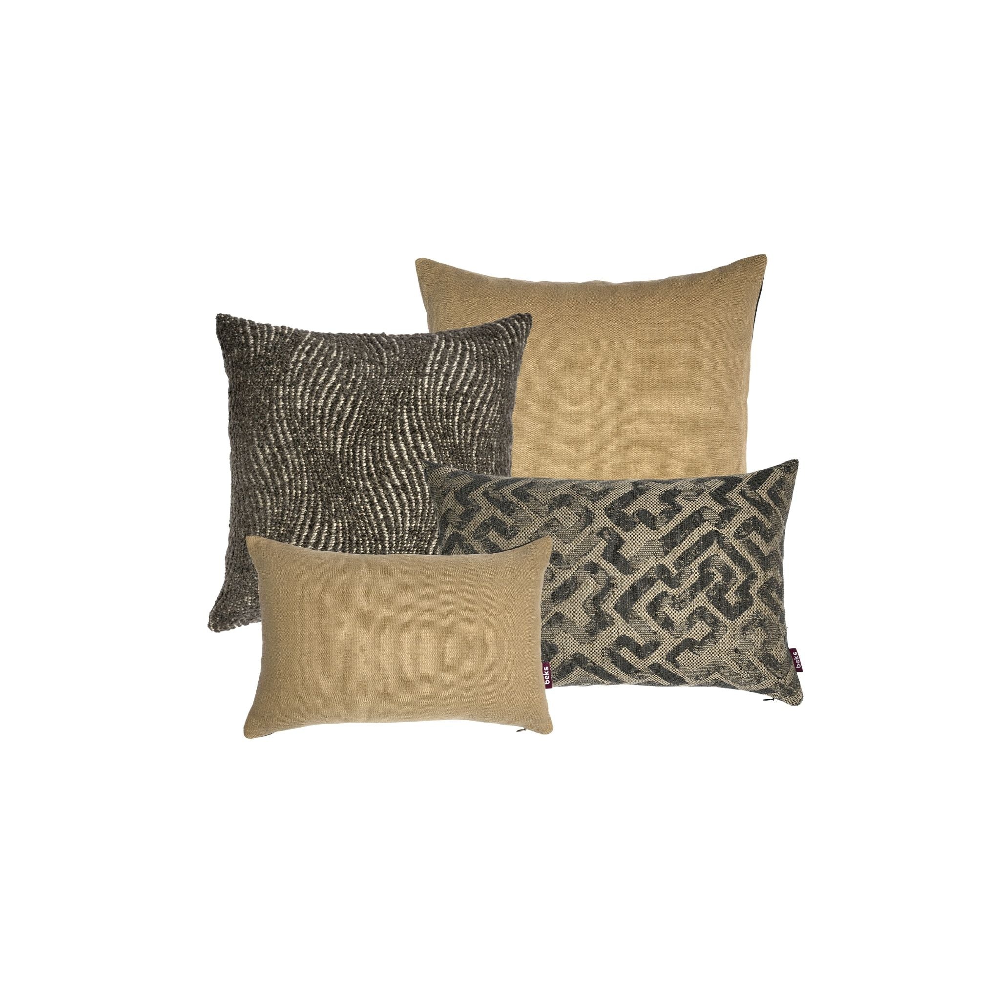 StudioBeks - sierkussencombinatie zand antraciet