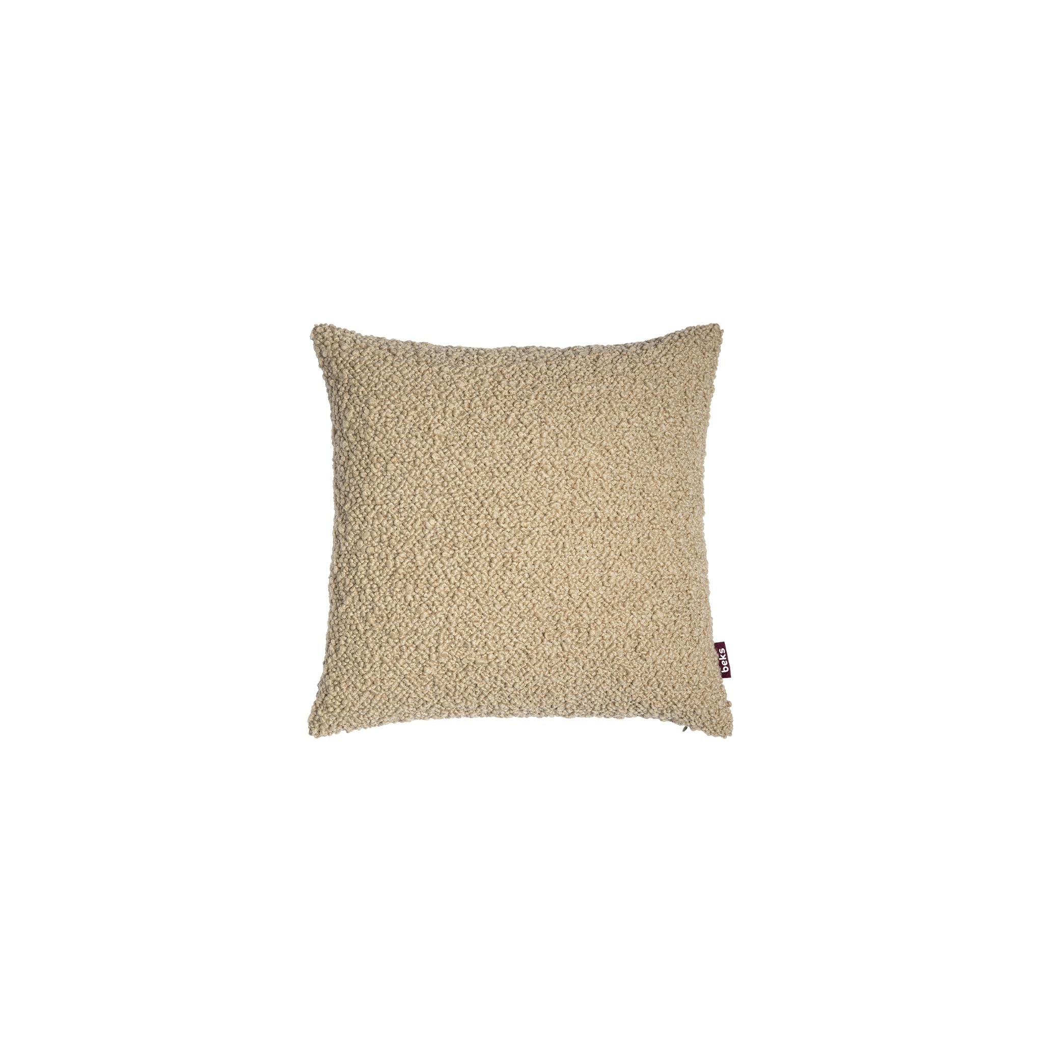 Studio Beks - Beige, wit, vierkant sierkussen Boris