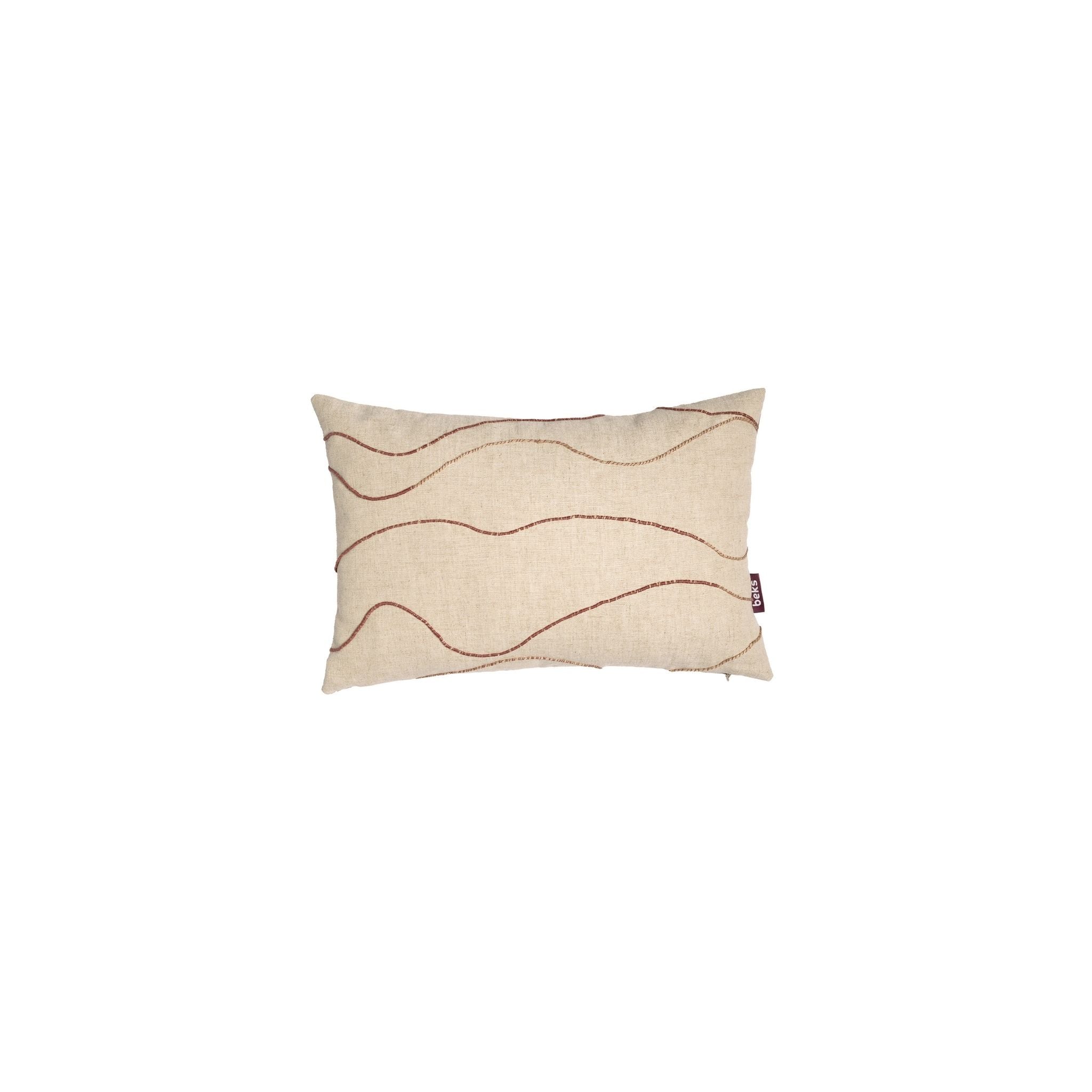 Studio Beks - Rood, beige, langwerpig sierkussen Zara