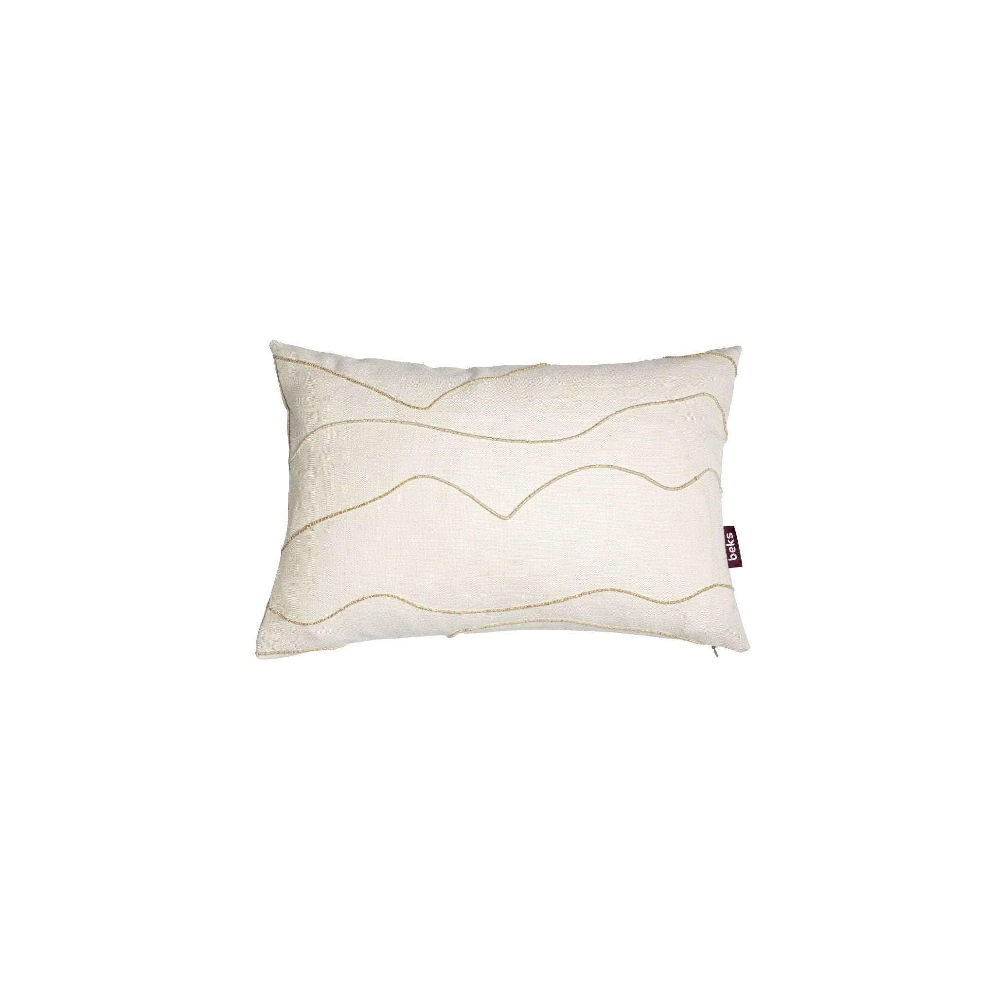 Studio Beks - Beige, wit, langwerpig sierkussen Zara